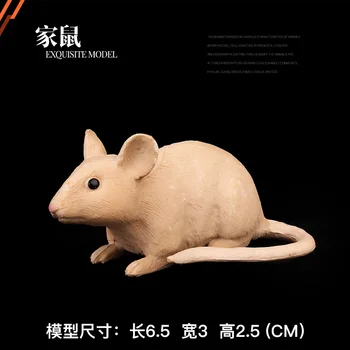 Симулация модел на Твърда Детска Ферма Животни Плъхове, Чинчили на Мишката Мишката Пищуха Зоопарк Дивата Природа Плъх Художествена Стъклария статуетка на статуетка 0