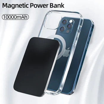 Macsafe Power Bank 10000 ма PD 20 W Магнитно Безжично Зарядно Устройство Power Bank Мини външна Батерия Бързо Зареждане За iPhone 12 13Pro