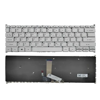 Нова Сребриста Стандартната американска клавиатура с подсветка За Acer Swift SF314-42 SF314-42-R5NF N19C4 N19H4 SF314-57G-52XG