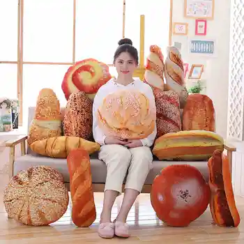 50 см Форма на Хляб Въздушна Възглавница Подарък Мека плюшена Играчка е Забавен, Които Възглавница За Сън Възглавница Начало Декор Детска Играчка, Подарък За Рожден Ден