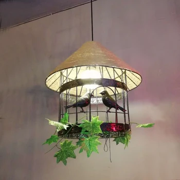Индустриална Реколта Птичья Клетка Самоличността На Творчески Канап Ресторант Балкон Полилей