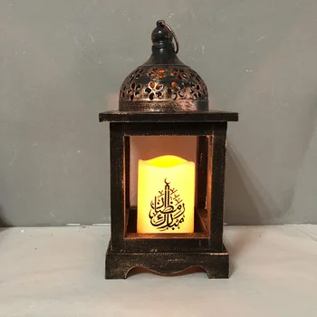 Мюсюлманският Рамазан текущата плати за украса на лунната лампи Рамадан дървена декорация 3