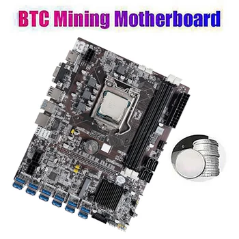 HOT нови B75 12 карти GPU БТК дънна Платка за майнинга + процесор G620 + Вентилатор + Термопаста + Кабел превключвател Слот 12XUSB3.0 LGA1155 DDR3 RAM MSATA 4